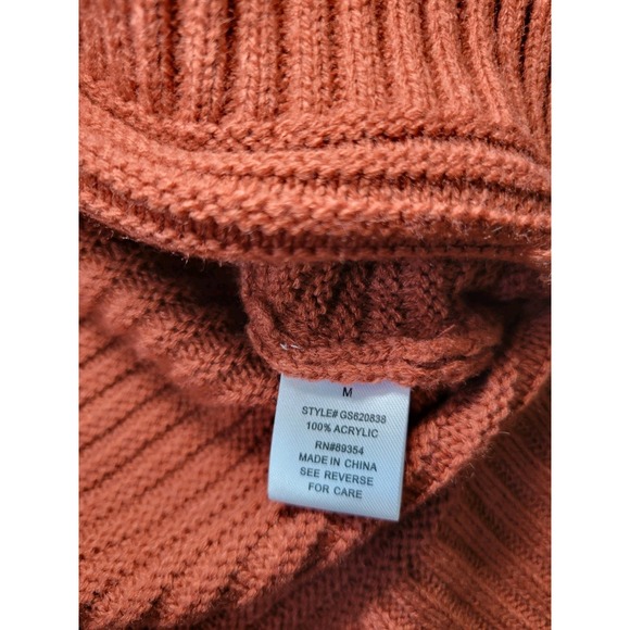 Madison + Hudson Women's Long Sleeve Sweater Orange Sz M - Picture 13 of 14
